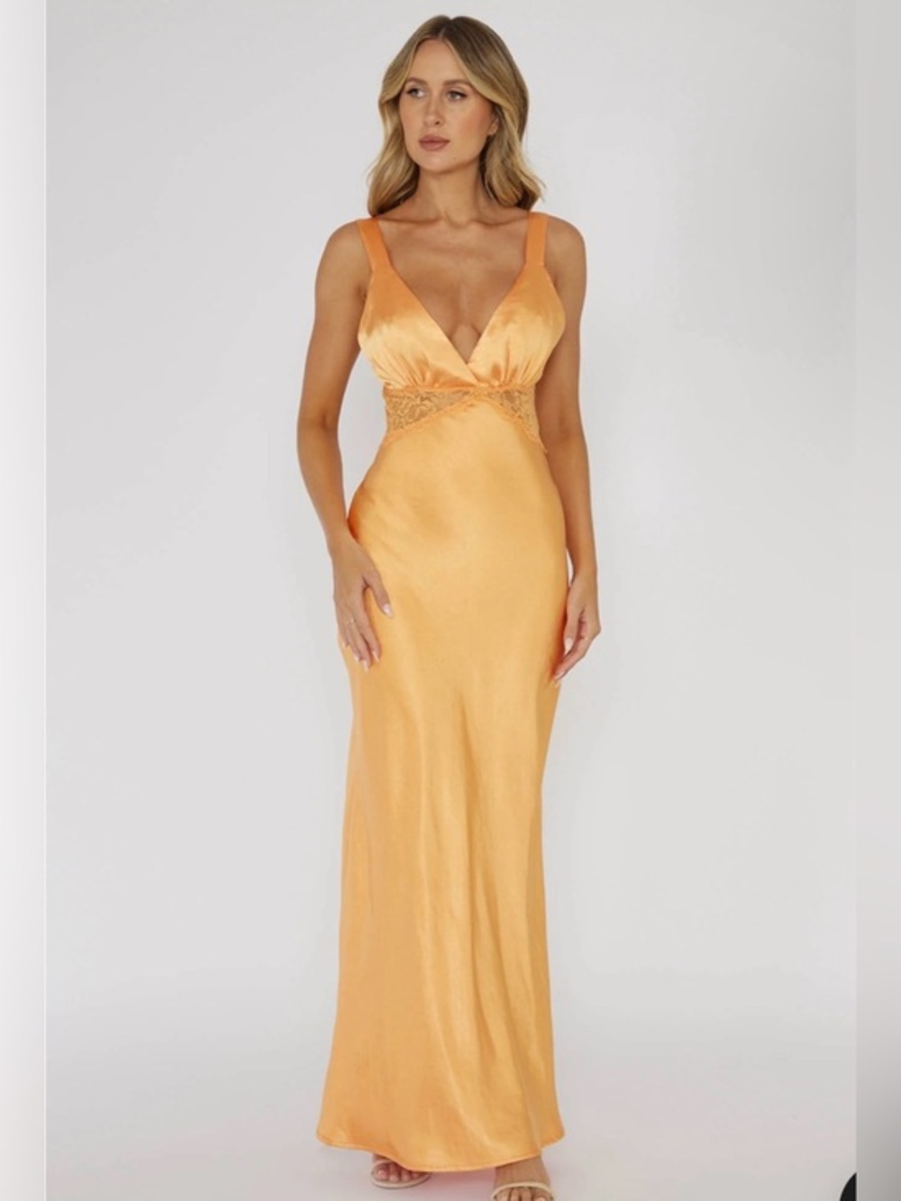 NWT Selfie Leslie One Heart Lace Insert Maxi Dress Mango